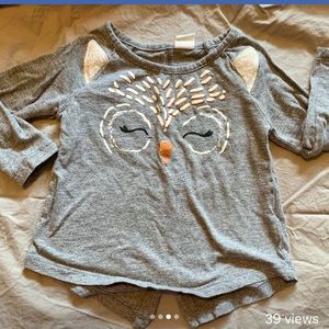 GAP owl shirt 12-18M